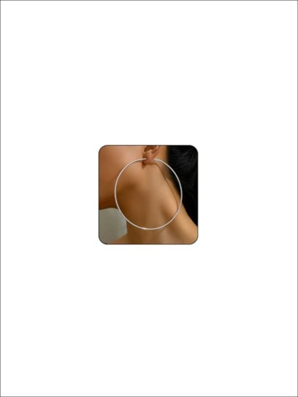 Large Chunky Hoop Earrings Lightweight Big Hoops 75mm 90mm 120mm